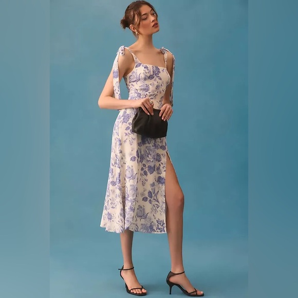 NEW Reformation Twilight Floral Midi Dress in Size 0 - Picture 7 of 16